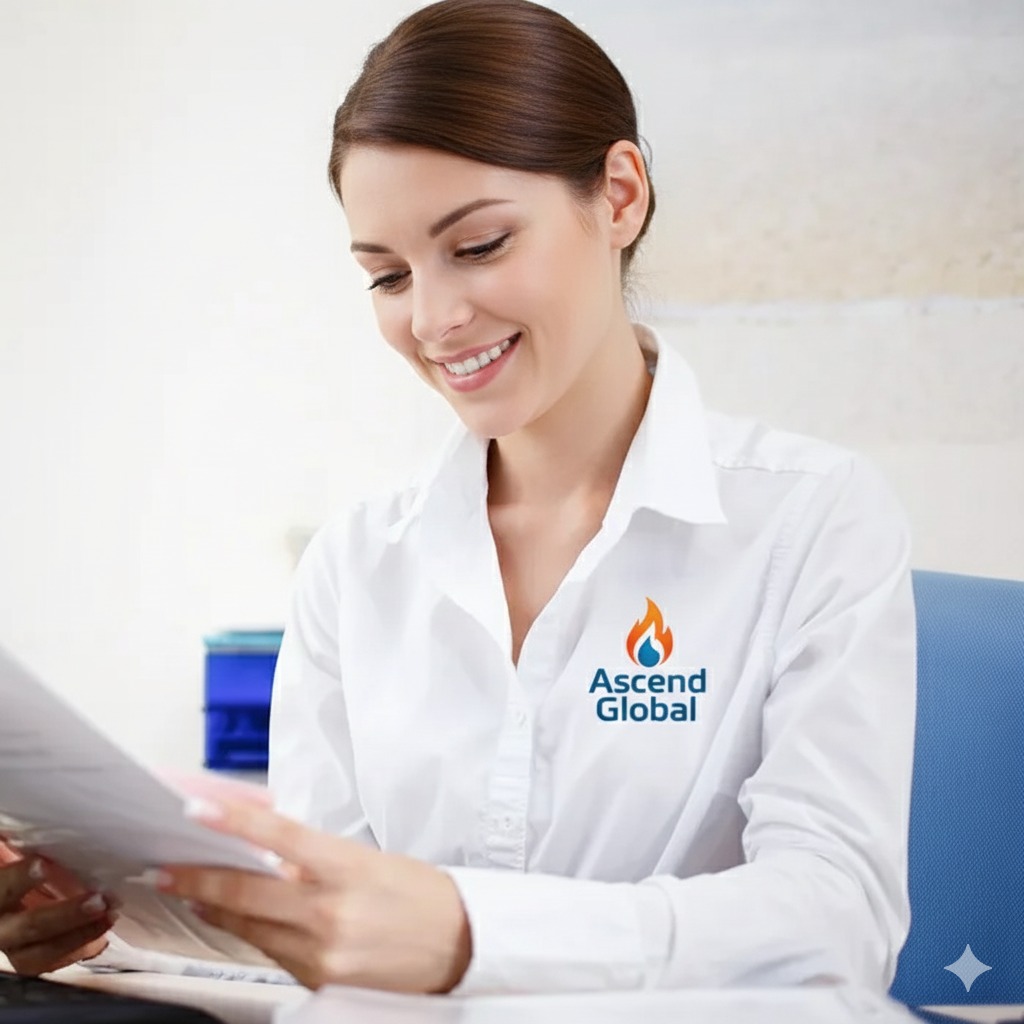 ASCEND GLOBAL WOMEN'S WHITE FORMAL SHIRT